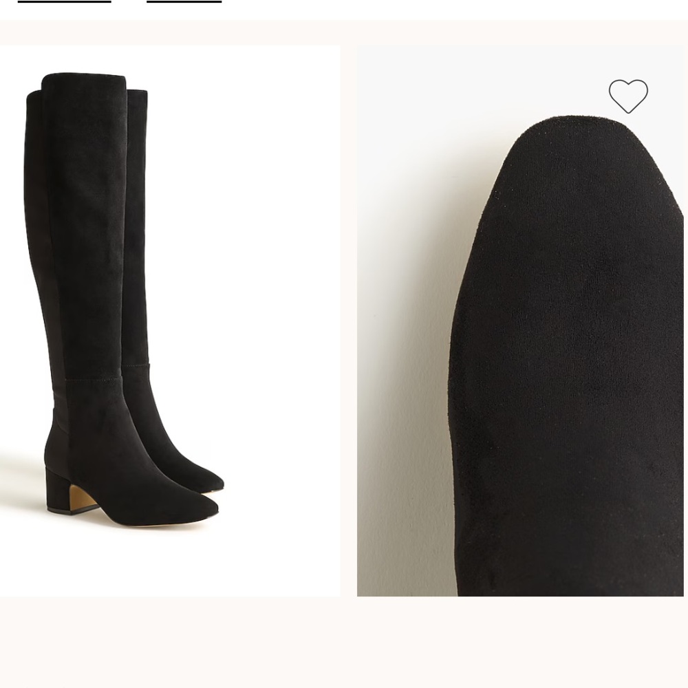 J Crew Knee High Heeled Boots With Stretch